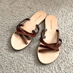 Size 7 Jenni Kayne brown leather sandals